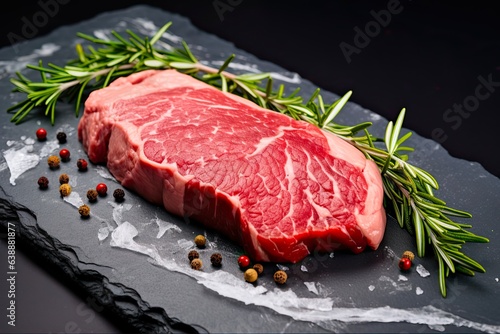 Fresh Raw Beef Meat Fillet Steak on White Background, Isolated and Delicious Looking