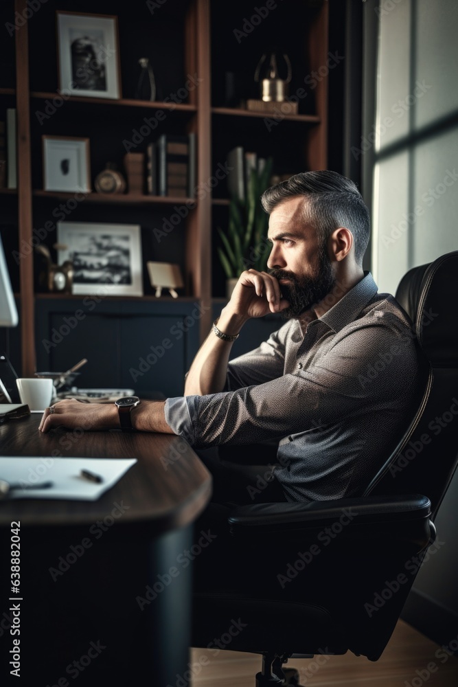 shot of a man working in his office at home shot of a man working in his office at home