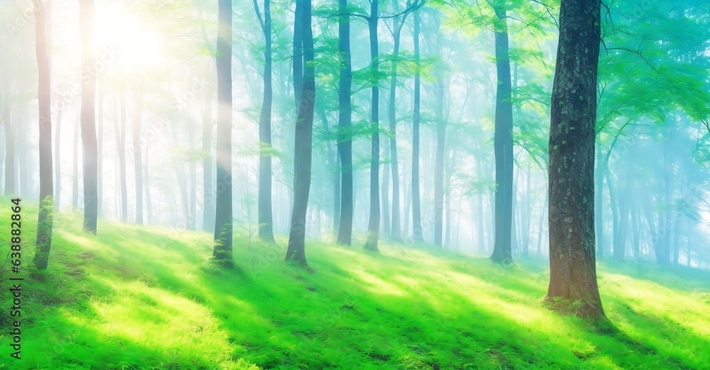 Obraz premium morning in the forest