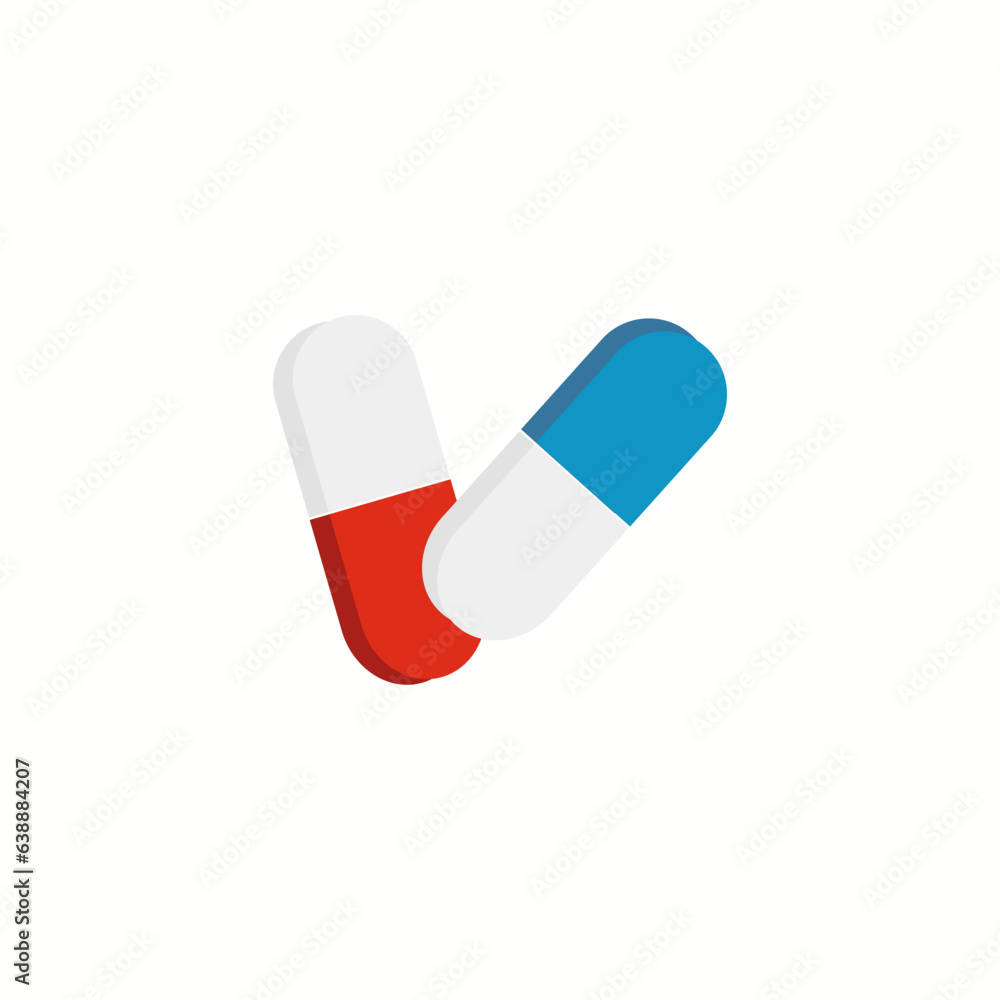 medicine capsule two, vector modern icon design medicine capsule two, vector modern icon design