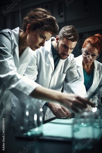 shot of a group of scientists carrying out an experiment in a laboratory