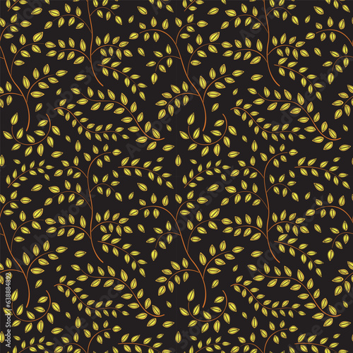 Capture the timeless beauty of nature with this exquisite seamless pattern featuring a collection of delicately illustrated leaves. 