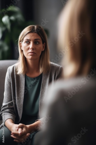 cropped shot of a woman undergoing mental health counselling