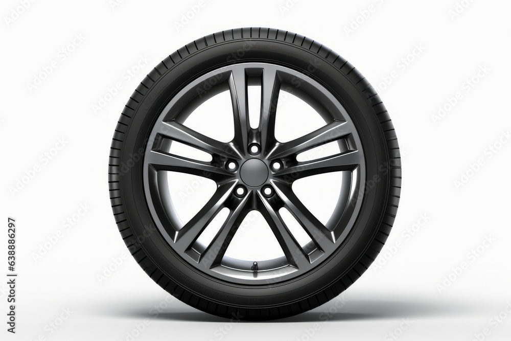 Tire on white background with shadow of the tire. Tire on white background with shadow of the tire.