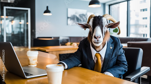 Happy business goats, meeting and strategy in planning, team discussion or sharing idea at office. Group of employees in teamwork, collaboration or discussing project plan in conference at workplace