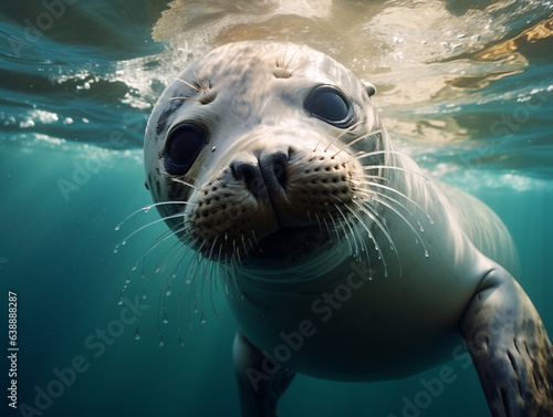 Sea lion in the sea © Fernando