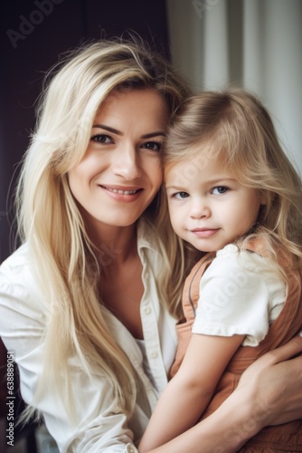 portrait of a young mother and daughter spending quality time together at home