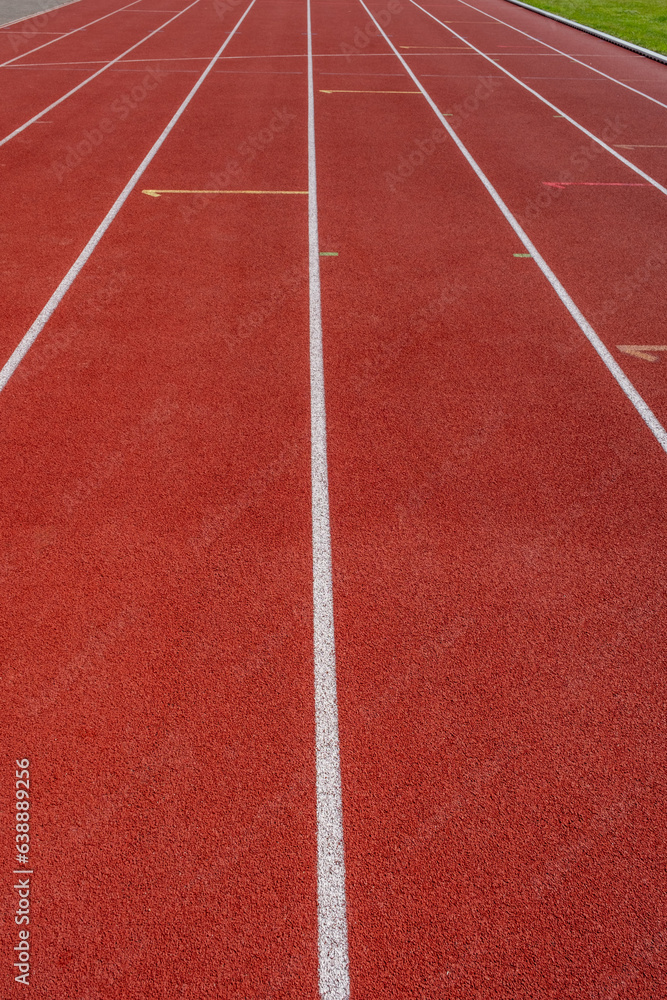 Un couloir de piste d'athlétisme