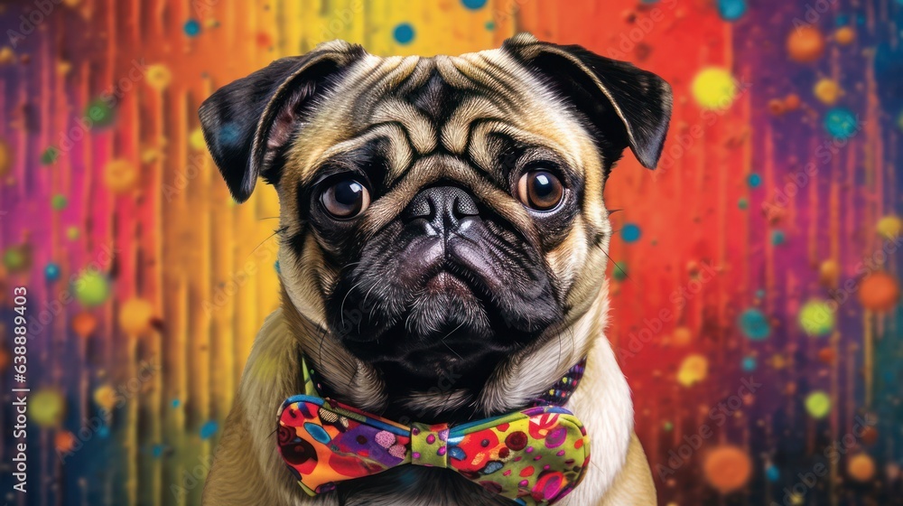 Pug dog wear charming dress in attractive look Pug dog wear charming dress in attractive look