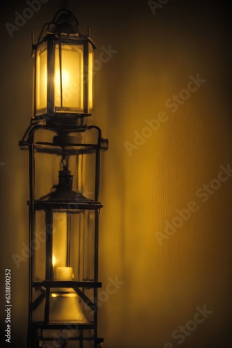 A Light That Is On Top Of A Shelf