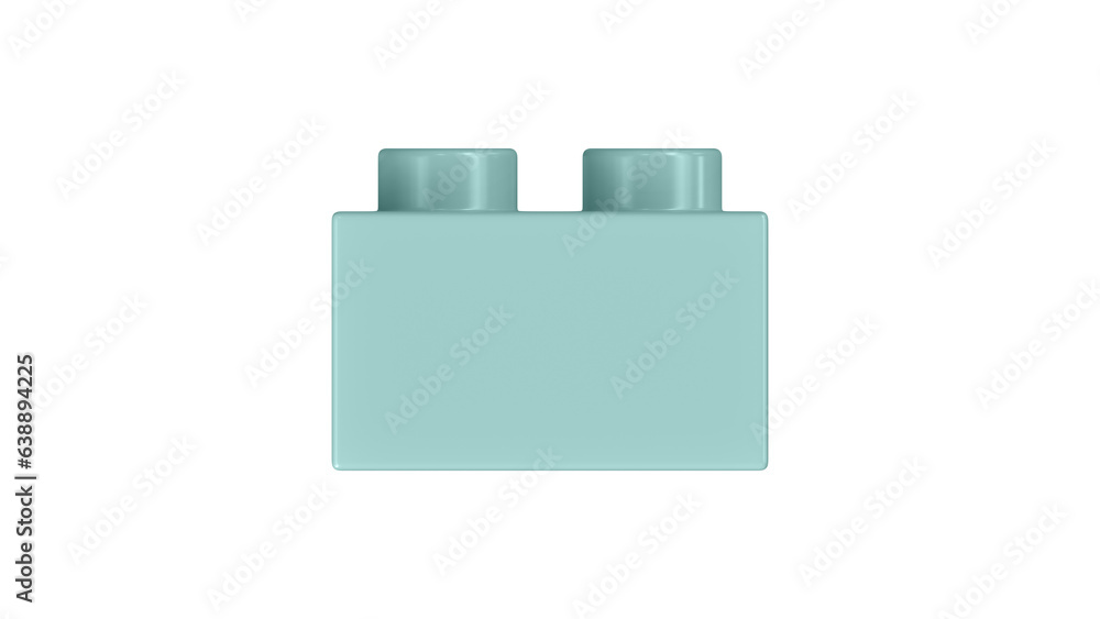 Eggshell Blue Bricks Block Isolated on a White Background. Close Up View of a Plastic Children Game Brick for Constructors, Side View. High Quality 3D Rendering with a Work Path. 8K Ultra HD, 7680x4320 Eggshell Blue Bricks Block Isolated on a White Background. Close Up View of a Plastic Children Game Brick for Constructors, Side View. High Quality 3D Rendering with a Work Path. 8K Ultra HD, 7680x4320