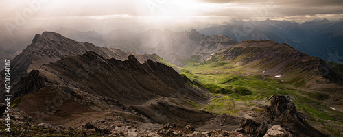 Blick vom Arosa Rothorn auf die Alp Ramoz photo