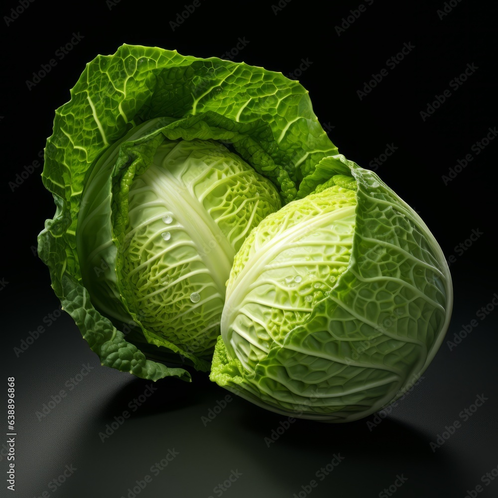 Fototapeta premium Cabbage Cut in Half