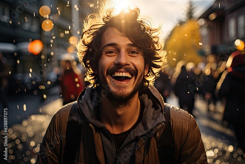 Radiant expression captures the contagious joy of someone., generative IA