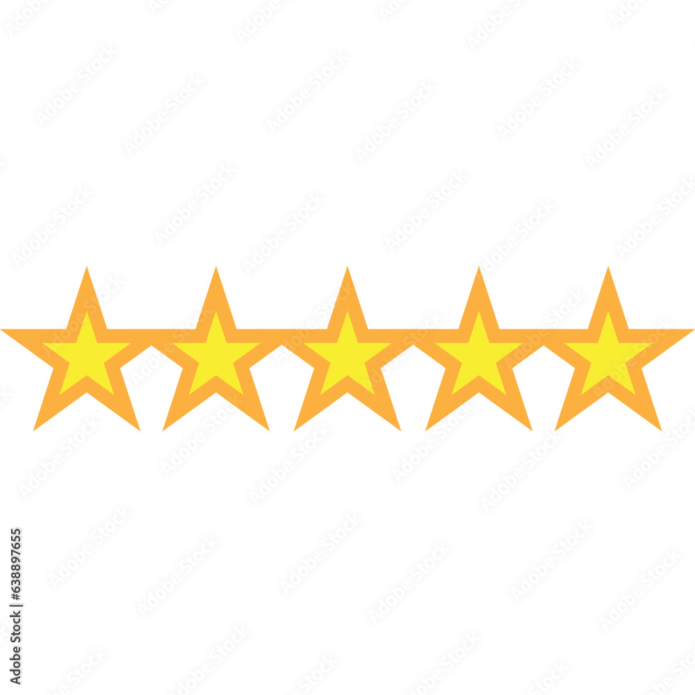 Five stars rating element Five stars rating element