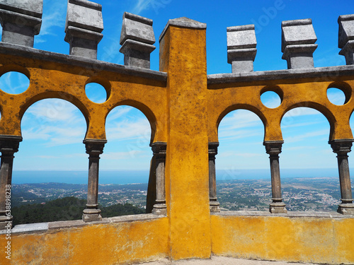 Landscape of pena national palace in Sintra Portugal