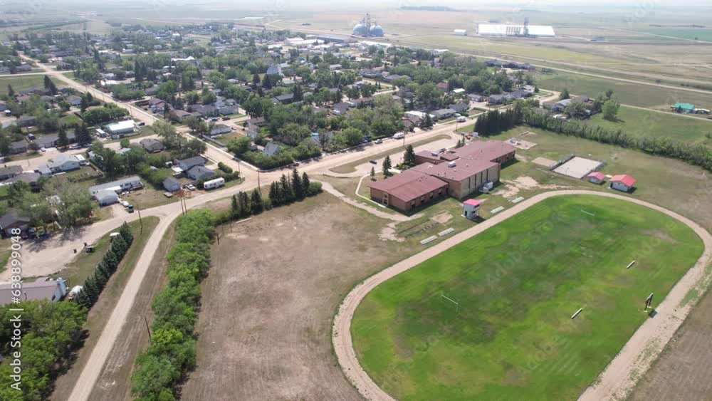 Experience Hanley, Saskatchewan from above. A drone's journey over its picturesque landscapes and tranquil townscapes. Experience Hanley, Saskatchewan from above. A drone's journey over its picturesque landscapes and tranquil townscapes.
