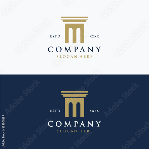 Pillar Logo Design for lawyers with a luxurious and modern building column concept.