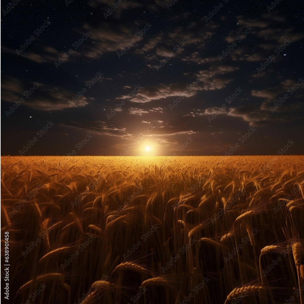 Obraz premium Sunset in the field