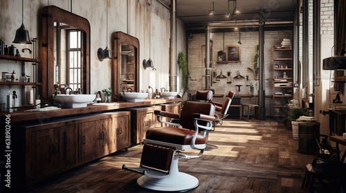 Cozy Vintage Barbershop Interior