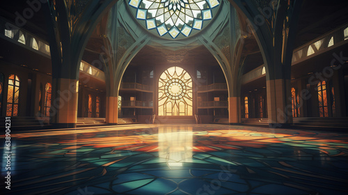 Mosque with Arabic Ornament