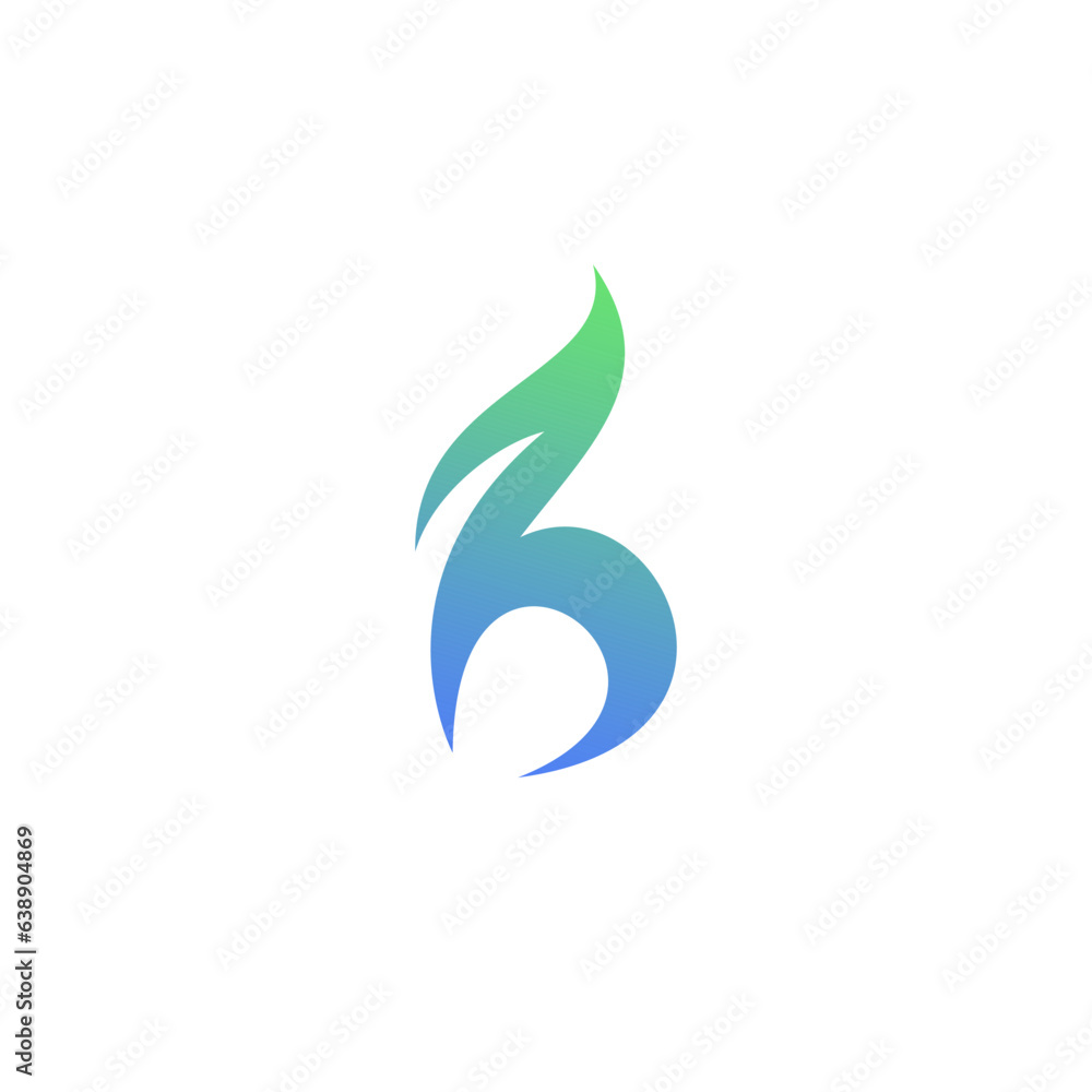 B leaf Logo Design. Letter B Eco Logo B leaf Logo Design. Letter B Eco Logo