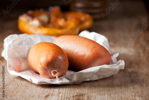 two bavarian sausages photo