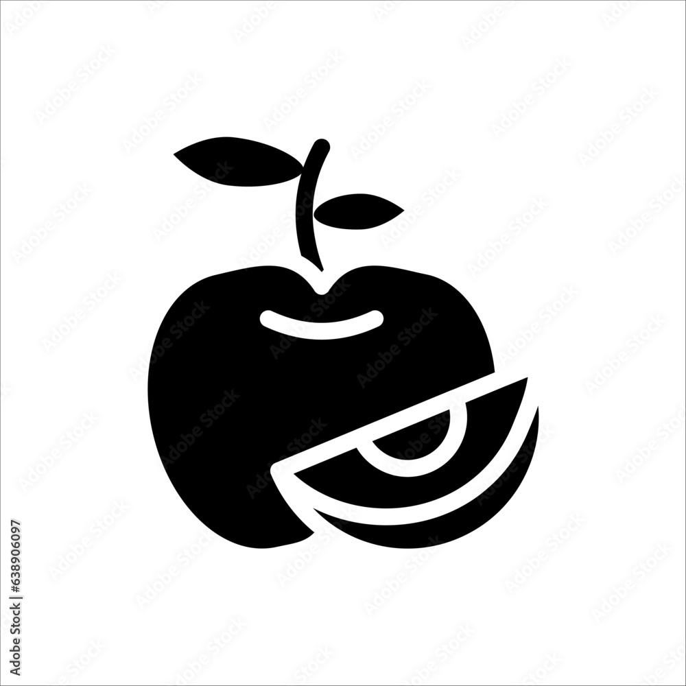 Obraz premium Apple vector illustration design icon logo template. isolated on white background