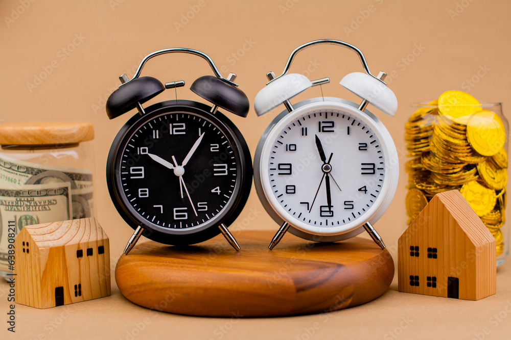 House, money and time are precious. Saving money and gold, investments ...