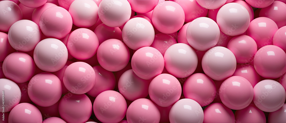 fondo de bolas rosas, ilustración de ia generativa
