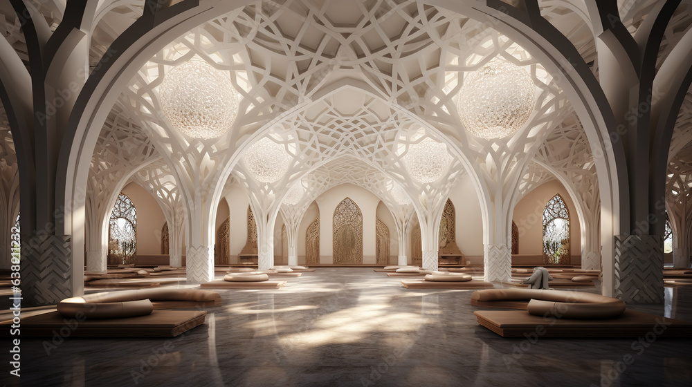 Minimalist Interior of Mosque Architecture