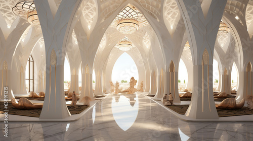 Minimalist Interior of Mosque Architecture