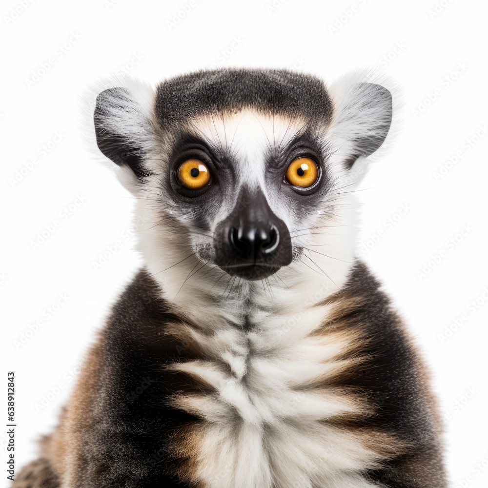 lemur isolated in a white background