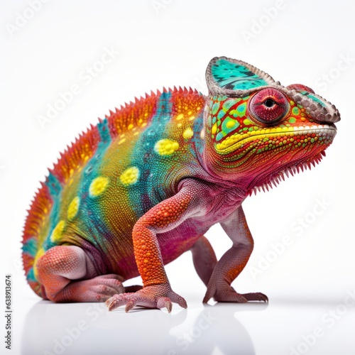 Chameleon isolated in a white background