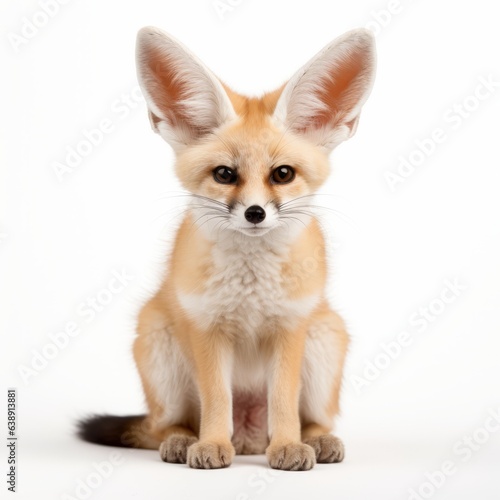 Fennec Fox isolated in a white background