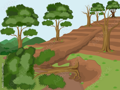 Soil that has been eroded by water.