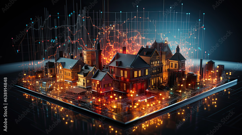 Fototapeta premium graphs and the finances in the world today are uncertain