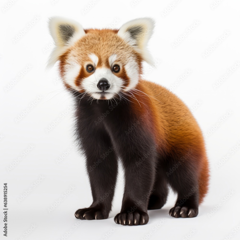 Red Panda isolated in a white background Red Panda isolated in a white background