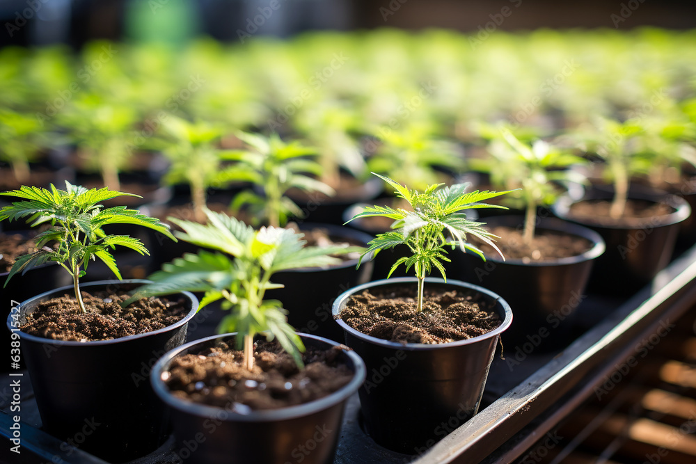 Cannabis bush used in medicine. AI generativ. Cannabis bush used in medicine. AI generativ.