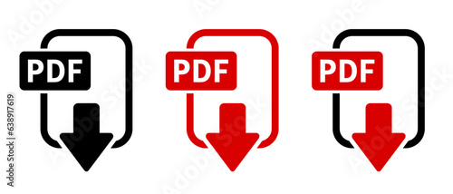 ikona pobierania plików PDF photo