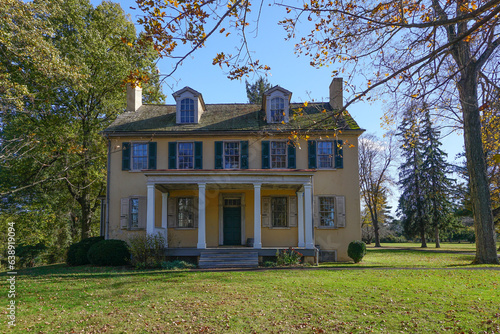 Washington Crossing, PA: Mahlon K. Taylor House (c. 1817), home of a founder of Taylorsville, now known as Washington Crossing, on the Delaware River. photo