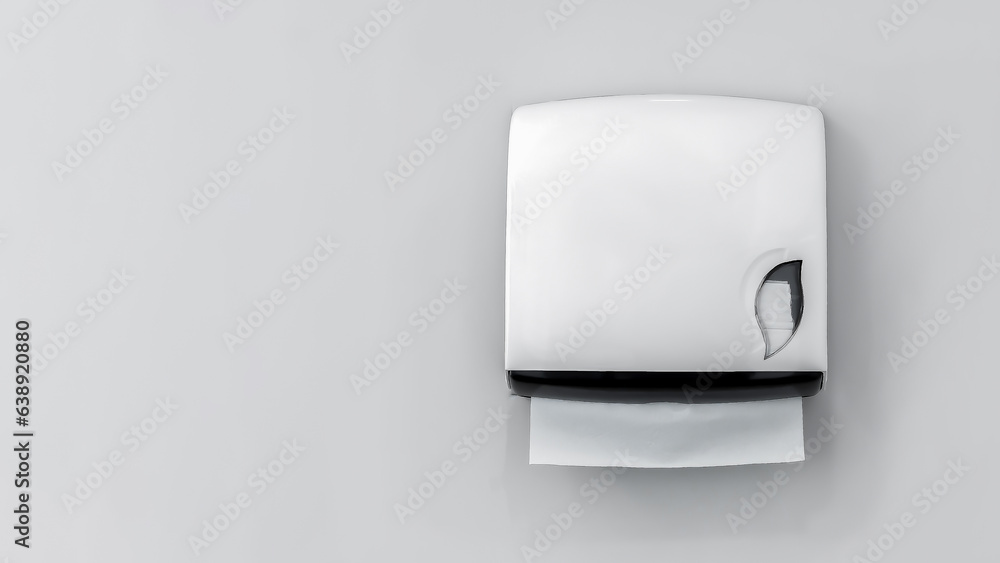 A box of toilet paper in the bathroom on a white background A box of toilet paper in the bathroom on a white background