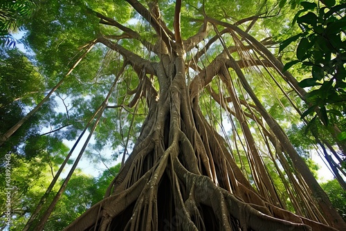 Australian Strangler Fig: Majestic Example of Nature's Power and Beauty in Queensland Rainforest photo