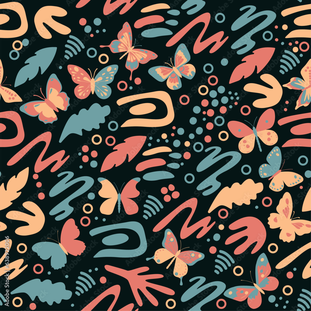 seamless pattern abstraction with butterflies seamless pattern abstraction with butterflies