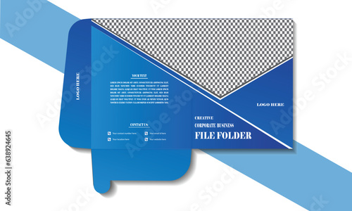Clean folder template design for company with vector and colorful. Element of stationery ,annual, report, cover, design.