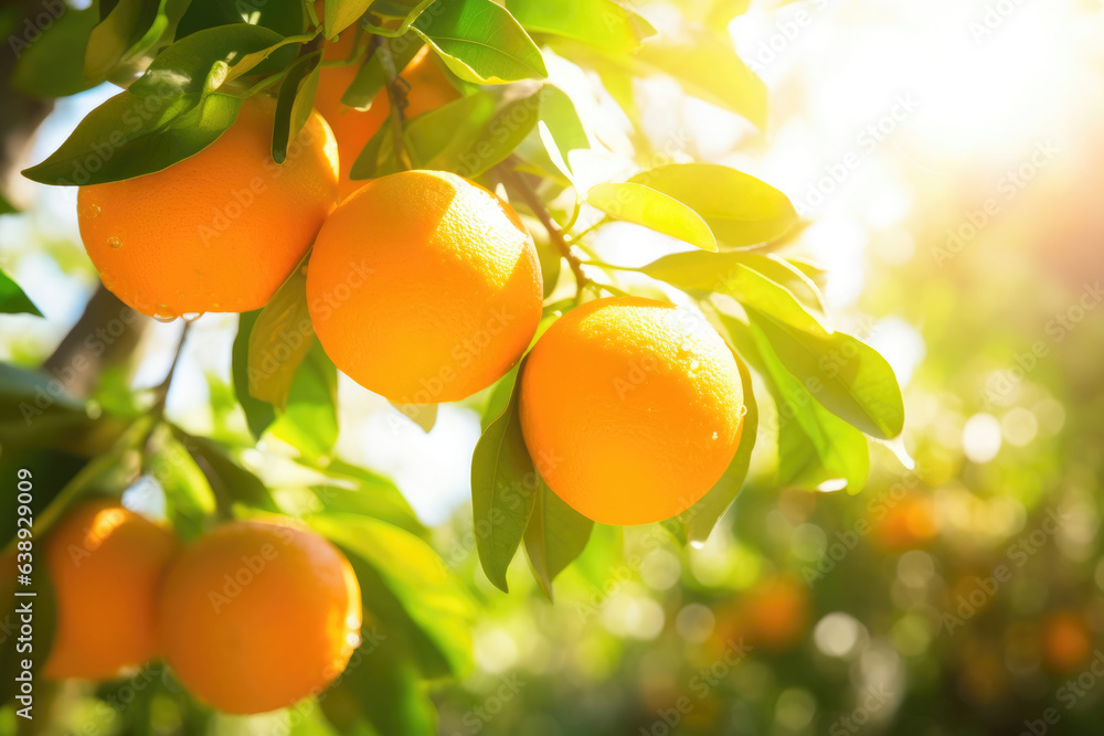 Ripe Oranges Basking in Sunlight Ripe Oranges Basking in Sunlight