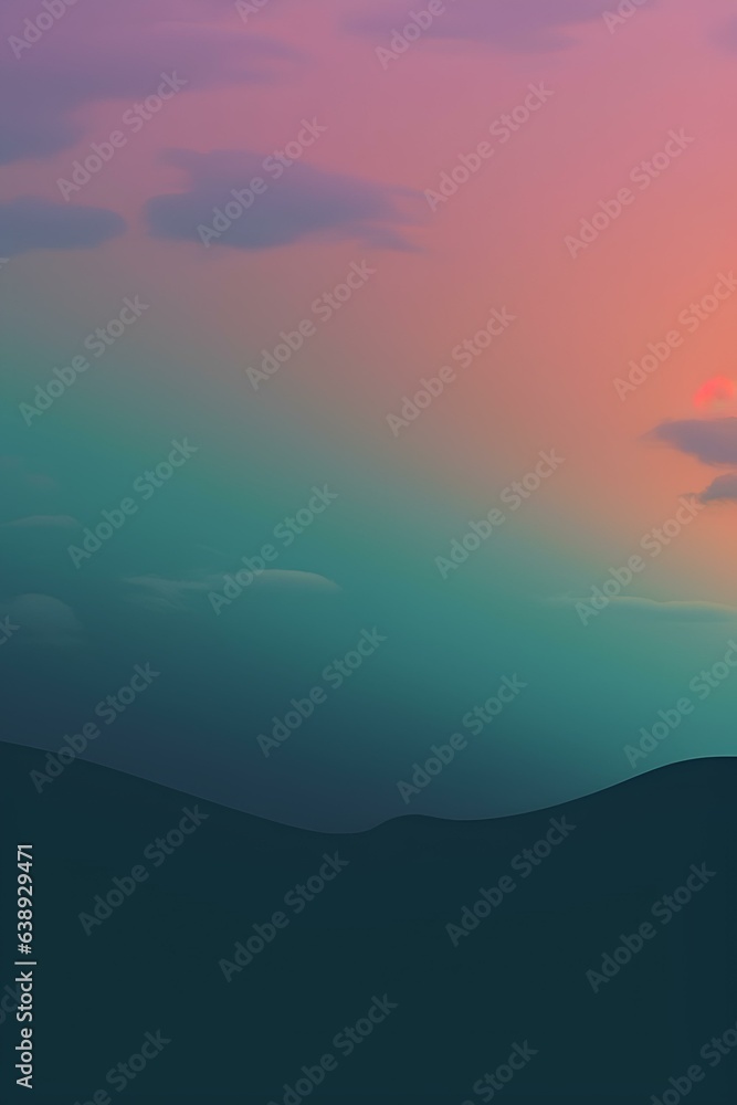 sunset in the mountains made by midjeorney