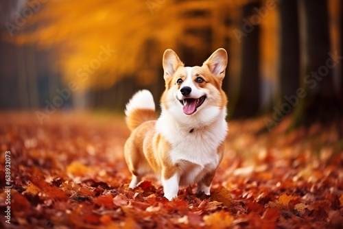 Autumn Adventures: Corgi Dog in the Park © Francesco