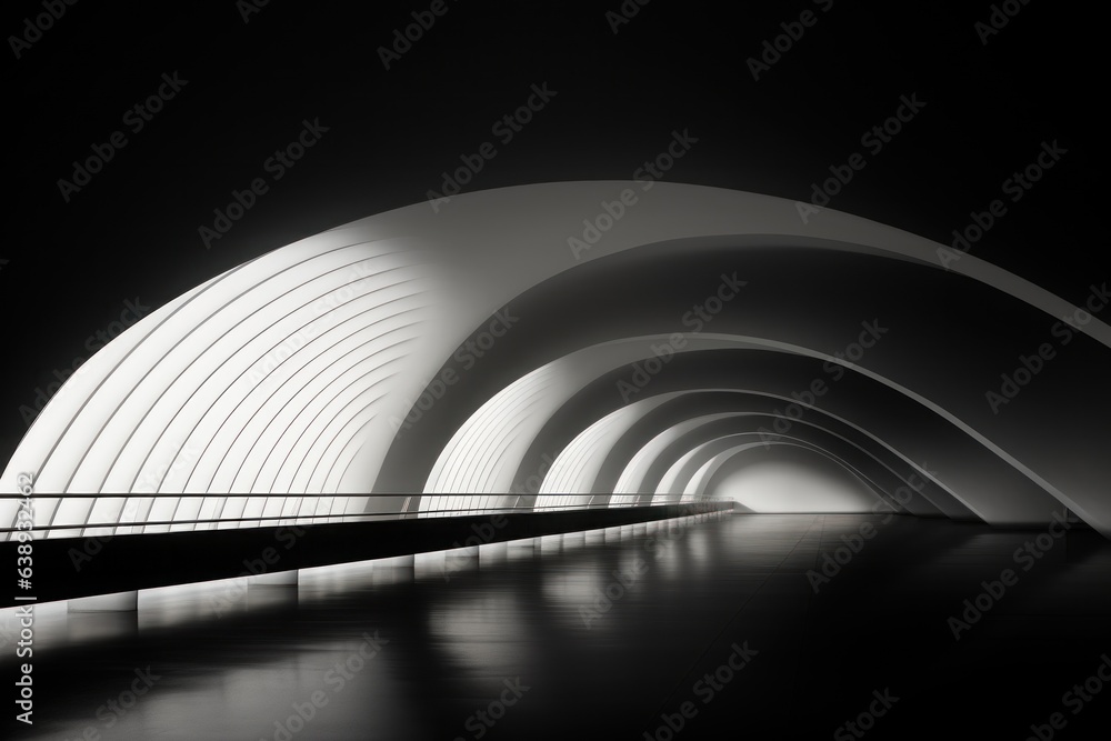Naklejka premium Minimalism, Amazing photography in structure in style of high futuristic Foundation. Generative AI.
