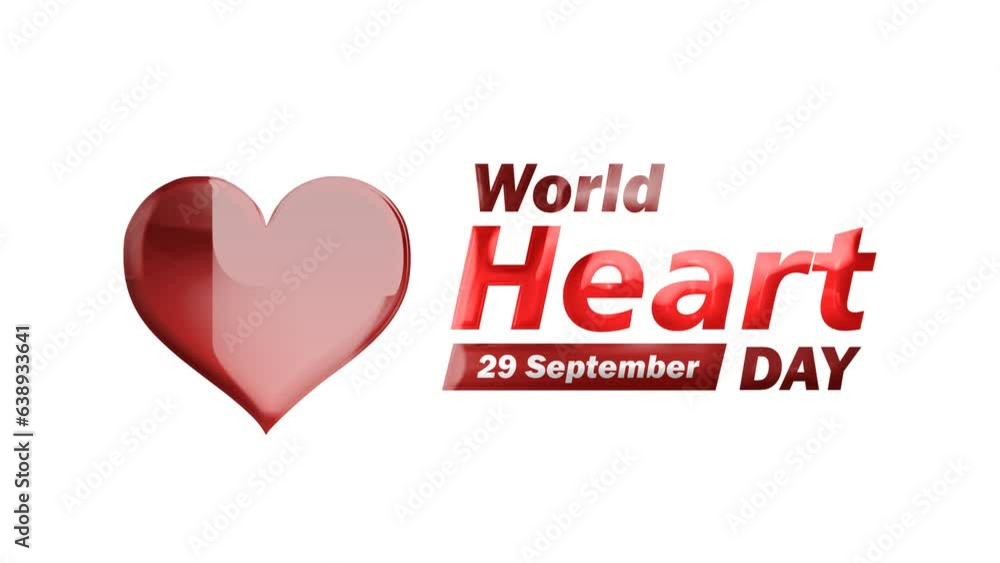 world heart day animation with a beating heart glass effect world heart day animation with a beating heart glass effect